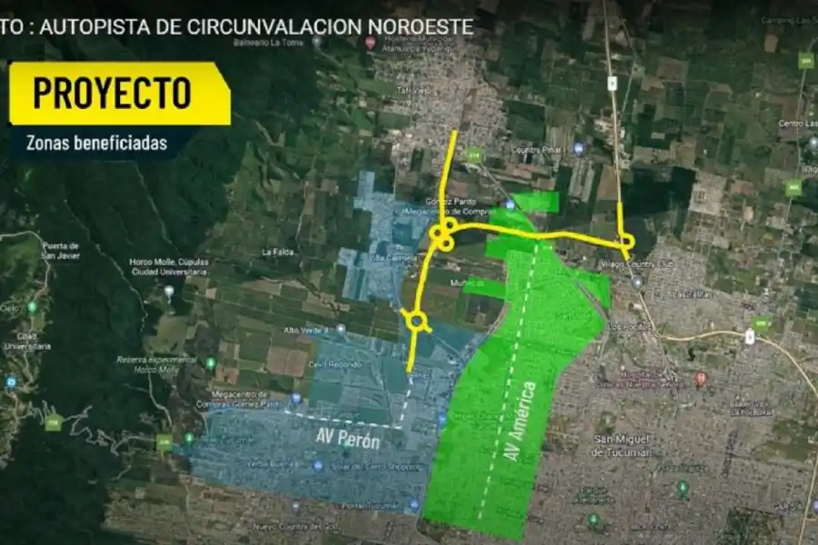 PLAN. La autopista de circunvalación noroeste permitiría descomprimir y agilizar la conectividad vehicular en la zona del Camino del Perú.