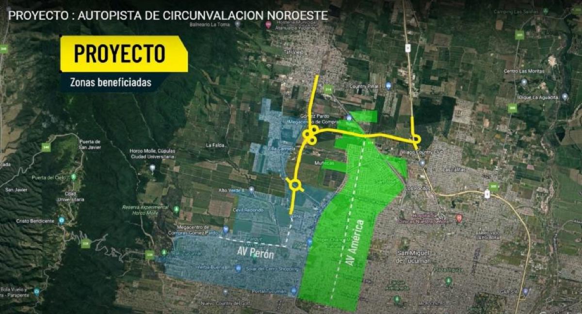 PLAN. La autopista de circunvalación noroeste permitiría descomprimir y agilizar la conectividad vehicular en la zona del Camino del Perú.