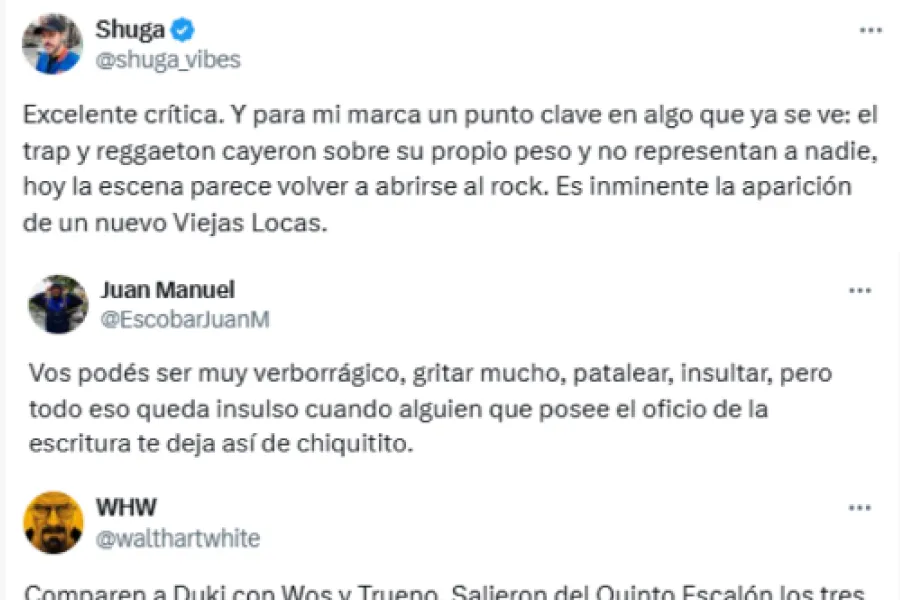 DEBATE EN REDES. La mayoría de los usuarios apoyó la crítica de Rolling Stone. / CAPTURA DE PANTALLA.