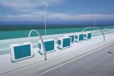 Una cinta transportadora en medio de la autopista busca resolver la crisis de repartidores en Japón