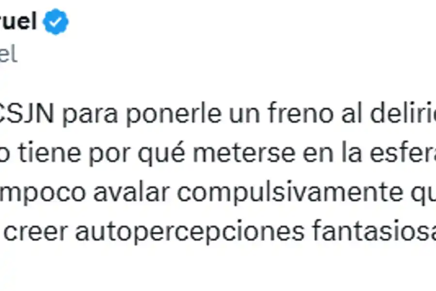 Villarruel destacó un fallo que rechazó el pedido de una persona para figurar como “feminidad travesti” en el DNI