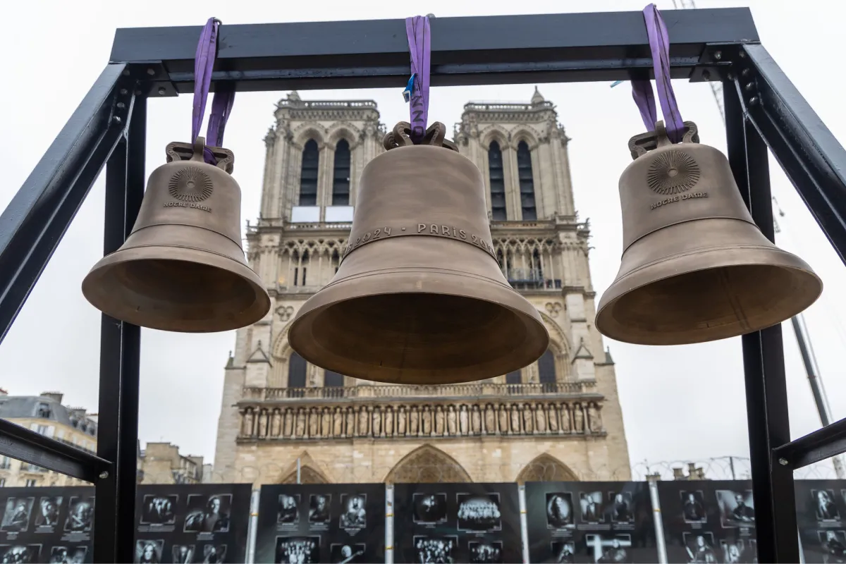 Las emblemáticas campanas de Notre Dame volvieron a sonar después de cinco años. 