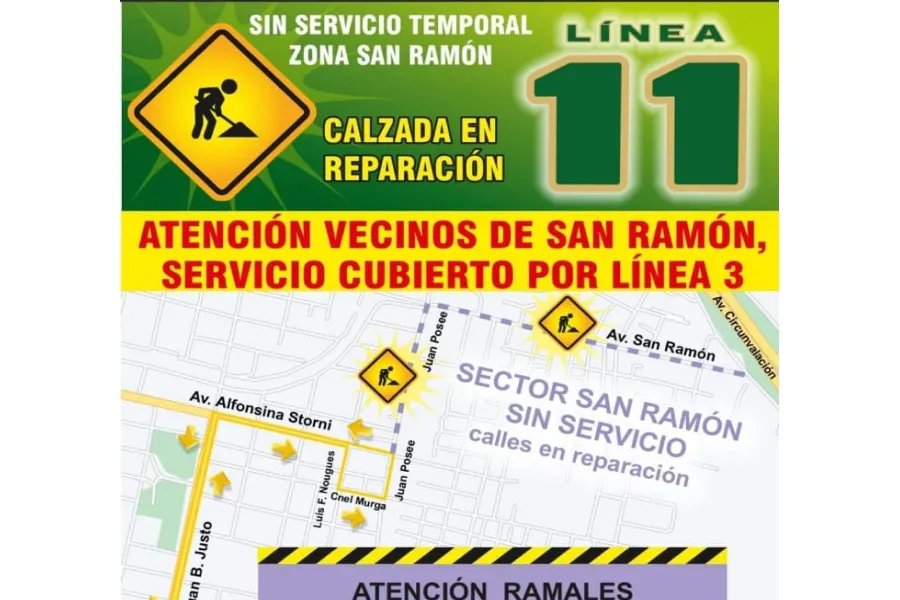 El comunicado de la Línea 11 publicado el 1 de noviembre.