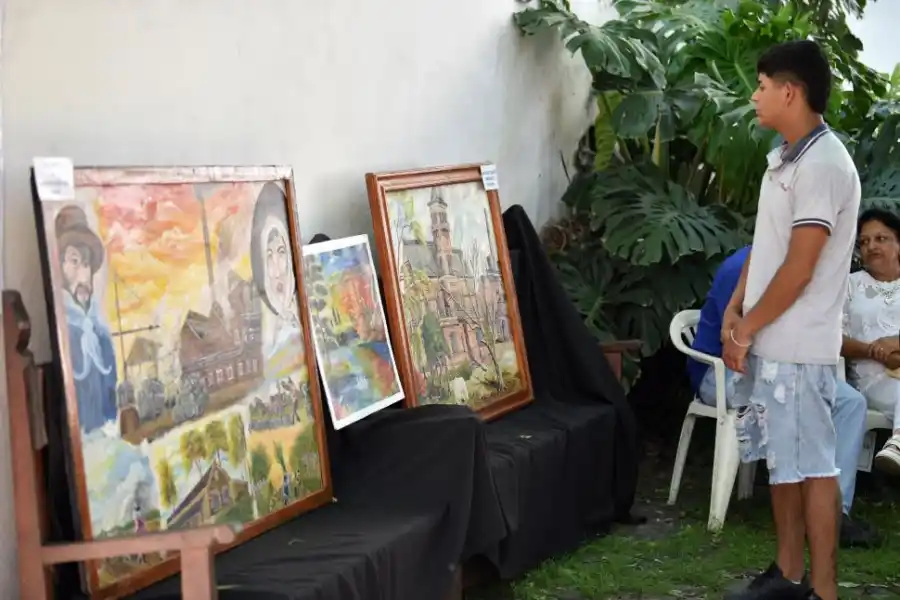 ARTE. Se expusieron pinturas que reivindicaron las tradiciones argentinas.
