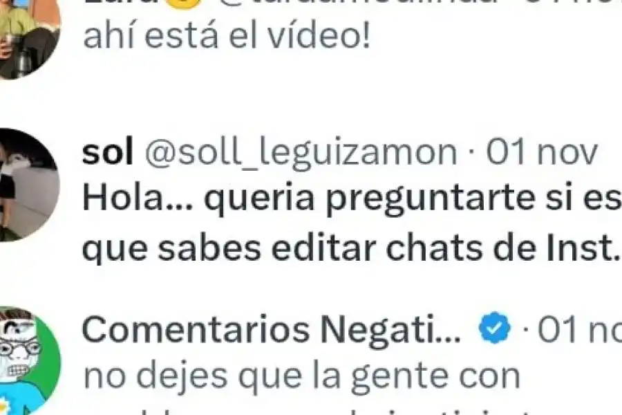 La captura que compartió Lady Moskigna en su cuenta.