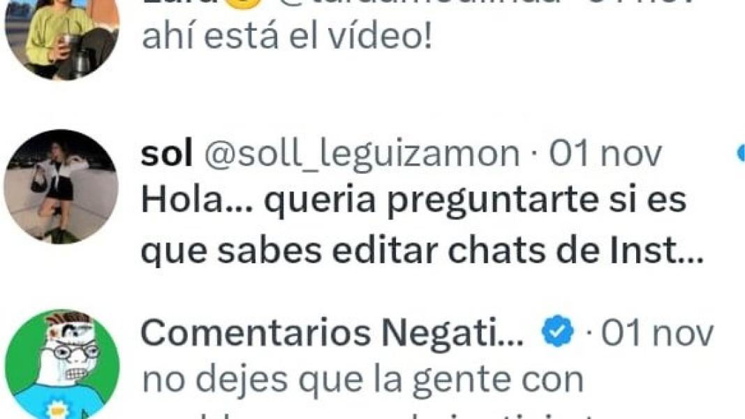 La captura que compartió Lady Moskigna en su cuenta.