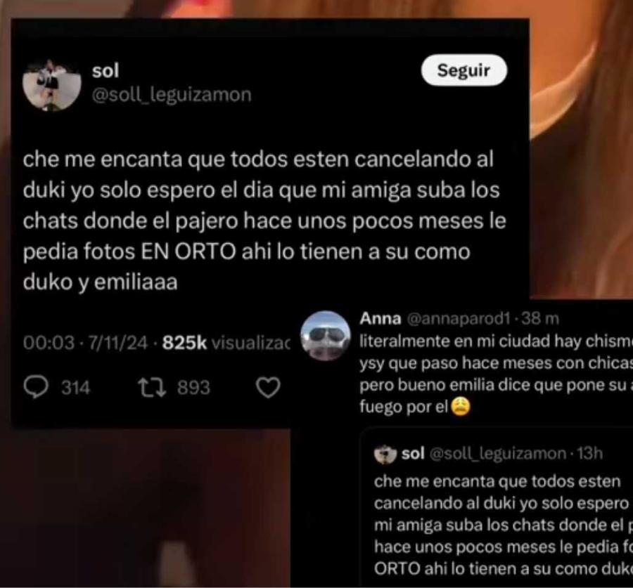 El posteo de Leguizamón que inició la polémica y que luego fue eliminado.
