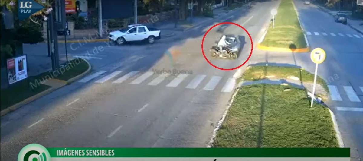 Imágenes sensibles: preocupan los accidentes de tránsito en Yerba Buena, con motociclistas como protagonistas