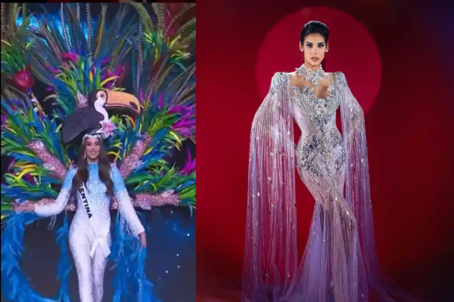 Vestida de las cataratas: el extravagante traje que usó Miss Universo Argentina