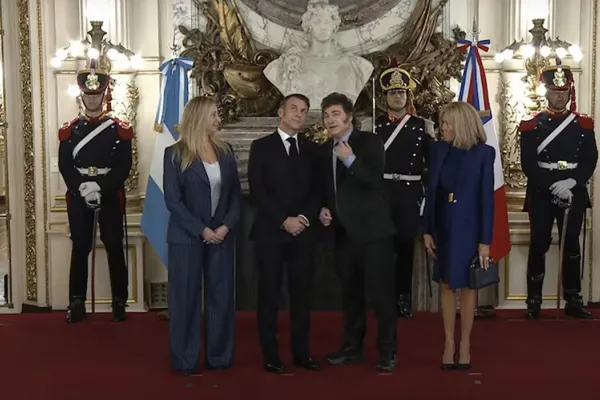 Los presidentes Milei y Macron se reunieron en la Casa Rosada