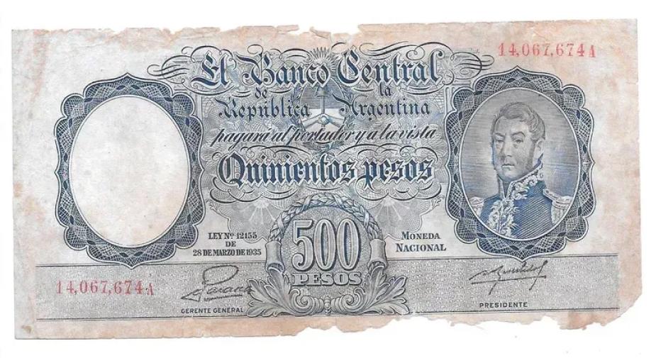 El billete de $500 más buscado en Argentina.