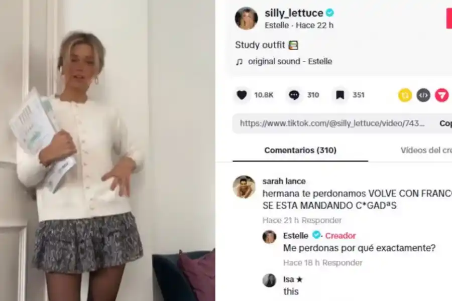 El mensaje de la ex novia de Colapinto ante las versiones de romance con la “China” Suárez