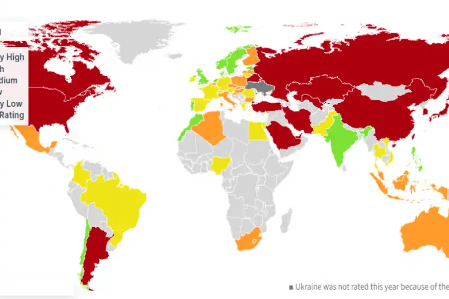RANKING.  La Argentina sigue siendo criticada por su falta de ambición en sectores clave como la energía, la agricultura y la ganadería. / GERMANWATCH