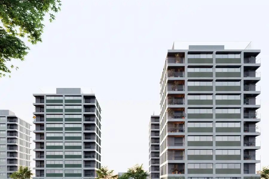 EN TORRES. Cada una de estas construcciones tendrá nueve pisos de alto. Foto ilustrativa