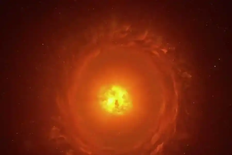 Esta es una reconstrucción artística de WOH G64