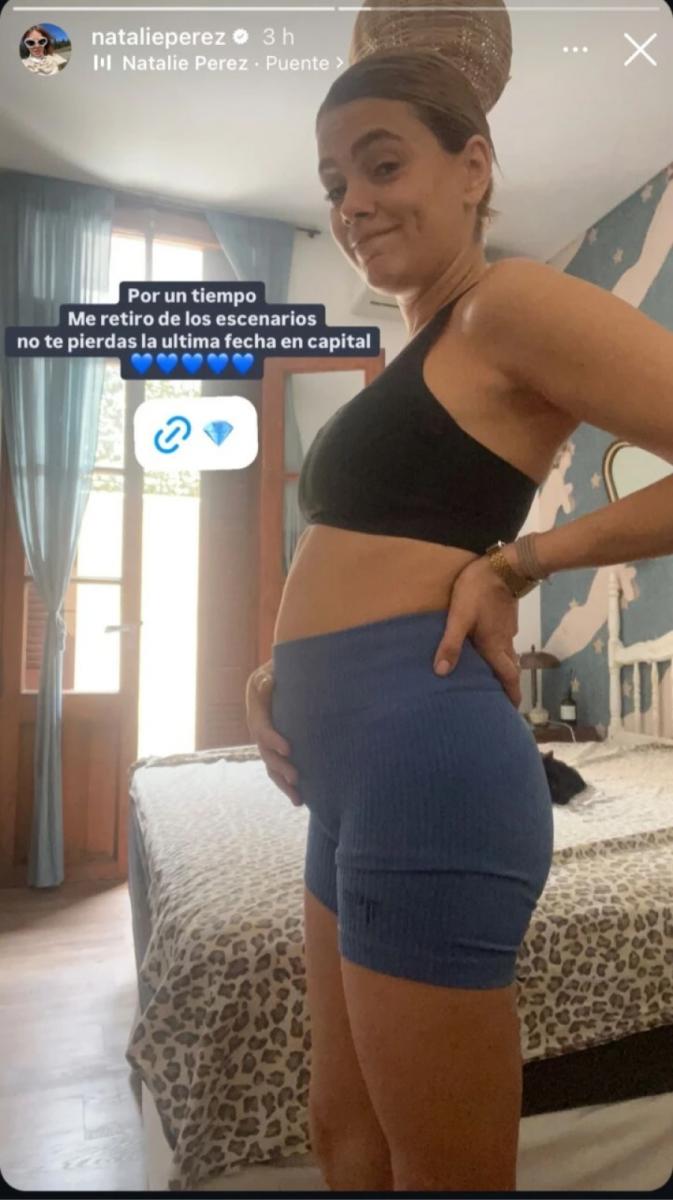 Natalia Pérez publicó una foto de su supuesto embarazo