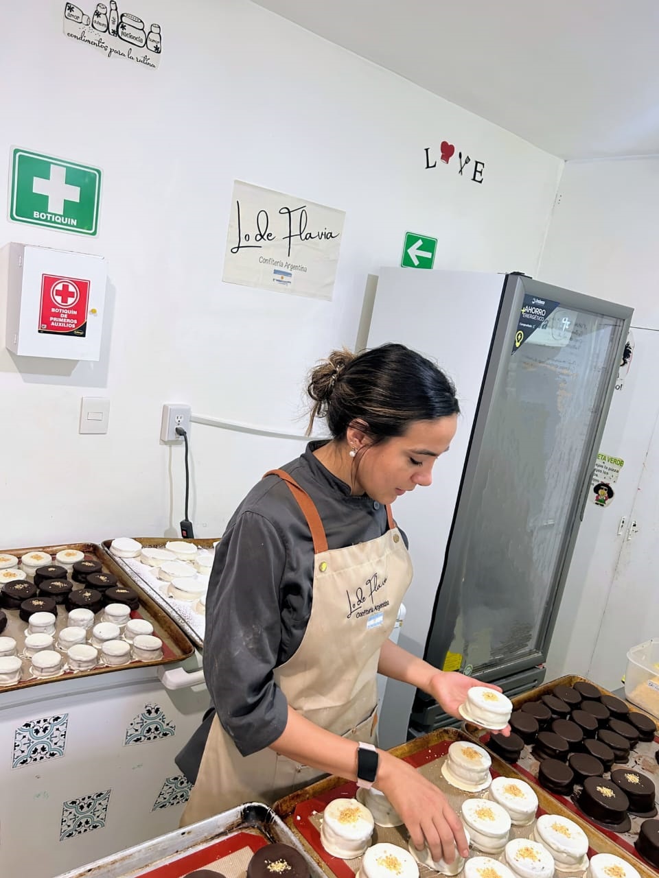 TRABAJADORA. Flavia Valdez abrió una cafetería argentina en México.