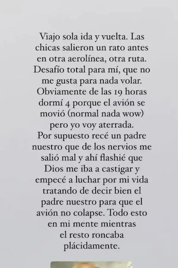 Jimena Barón viajó sola a Tialandia en reemplazo de Wanda Nara