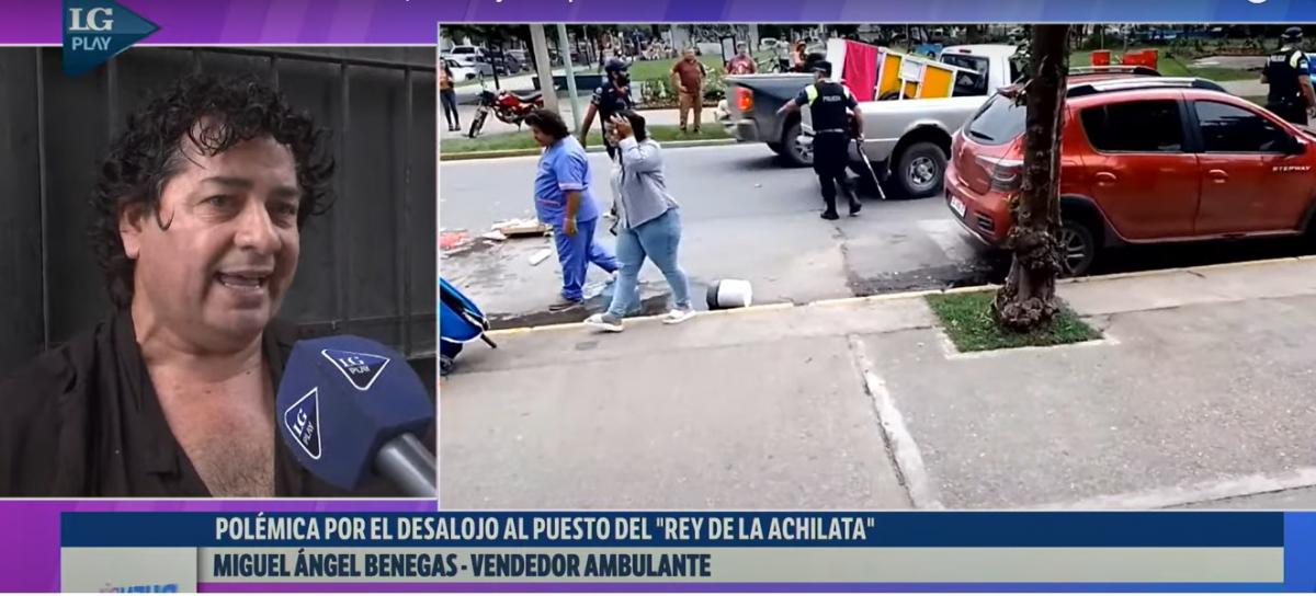 No era necesaria tanta violencia, dijo el Rey de la Achilata tras el violento desalojo en Barrio Sur