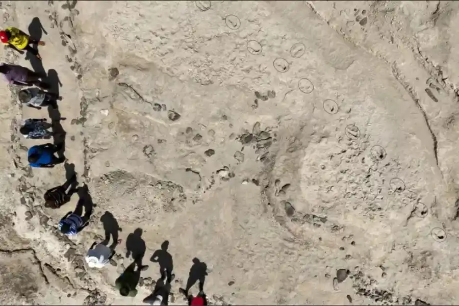 Las huellas feuron encontradas en el barro seco de un río al norte de Kenia. 