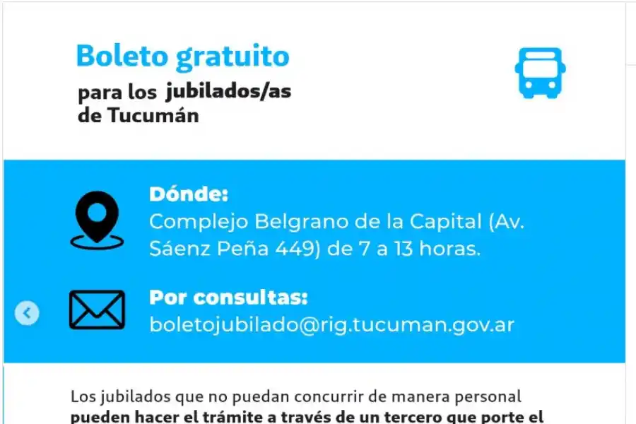 El Gobierno comenzó a distribuir los boletos gratuitos para los jubilados