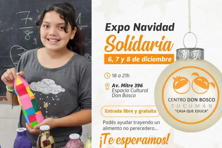 Llega la Expo Navidad Solidaria para ayudar a mantener el ex Comedor Don Bosco
