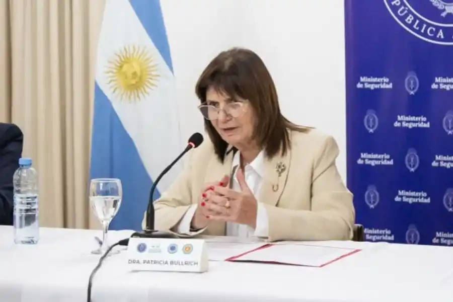 Patricia Bullrich. PRENSA SEGURIDAD