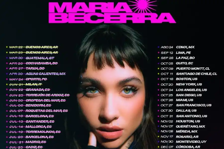 TOUR2024. El último show del año de María Becerra es en Tucumán. / INSTAGRAM @mariabecerra