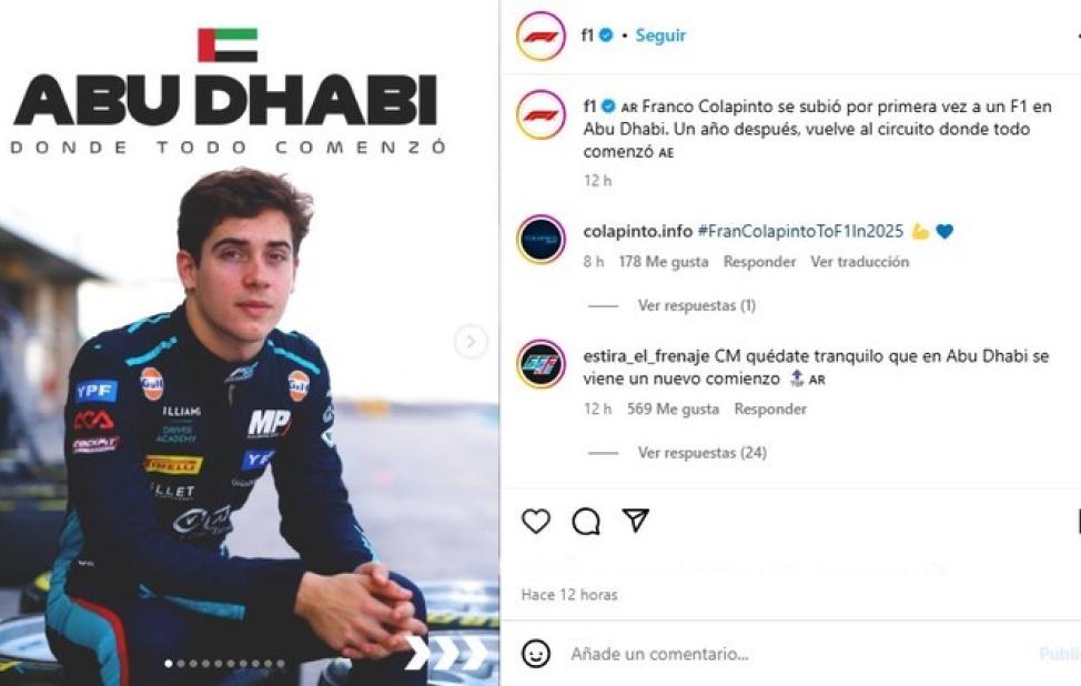 Para agendar: los horarios del GP de Abu Dhabi, la última carrera del año para Franco Colapinto en la Fórmula 1