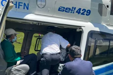 Se realizó un operativo aéreo para trasladar a un paciente de alta montaña