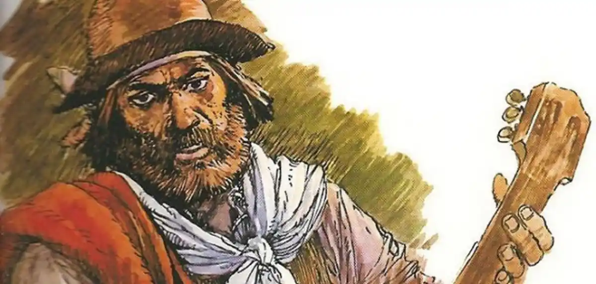 Una ilustración del gaucho Martín Fierro.