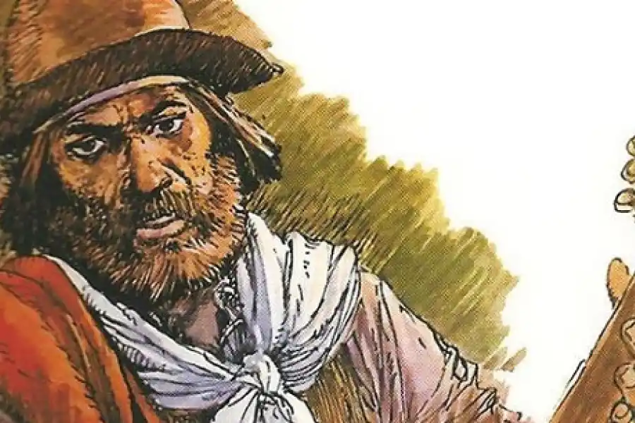 Una ilustración del gaucho Martín Fierro.