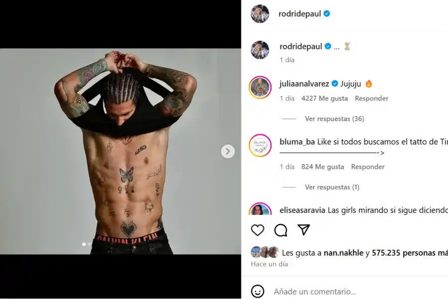 La sugerente foto que publicó Rodrigo de Paul luego de la canción que Tini Stoessel le habría dedicado