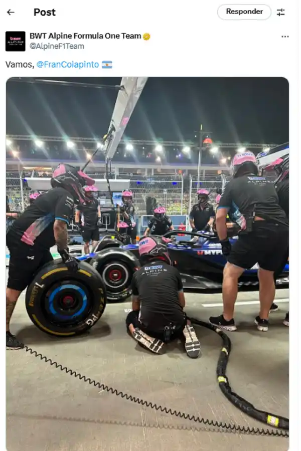 ¿Una premonición para 2025?: la vez que Franco Colapinto terminó en los boxes de Alpine
