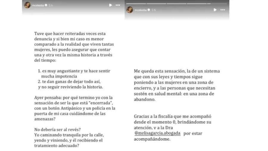 La actriz contó el horror que vive en su cuenta de Instagram.