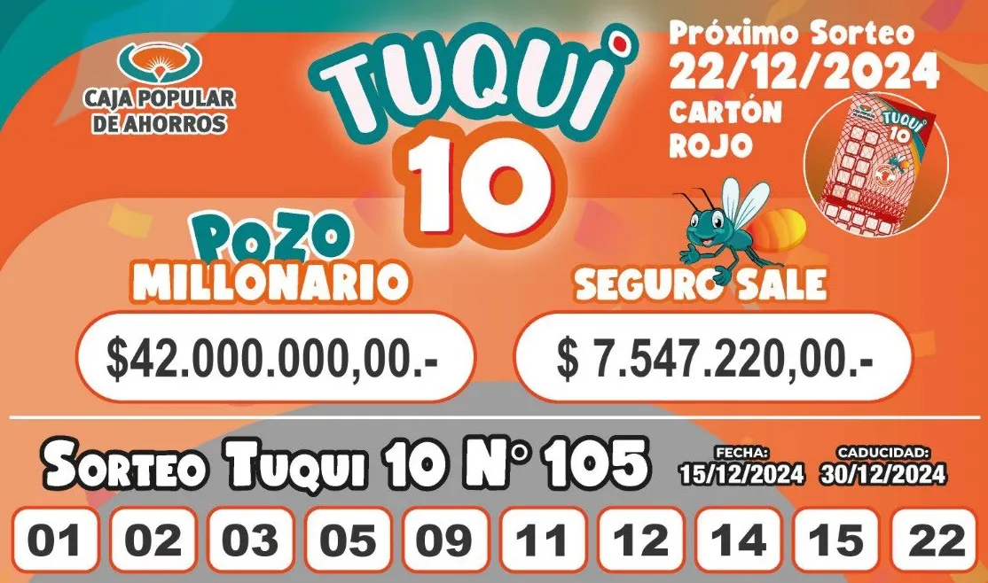 Tuqui 10: un ganador se llevó el pozo acumulado de $35.000