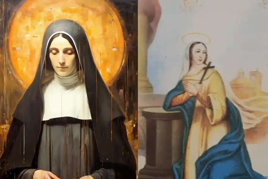 Se conocen pocas imágenes de Santa Alicia y Santa Adela.