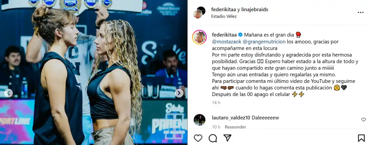 Así se prepara Federikita, la streamer tucumana, para su pelea en Párense de Manos