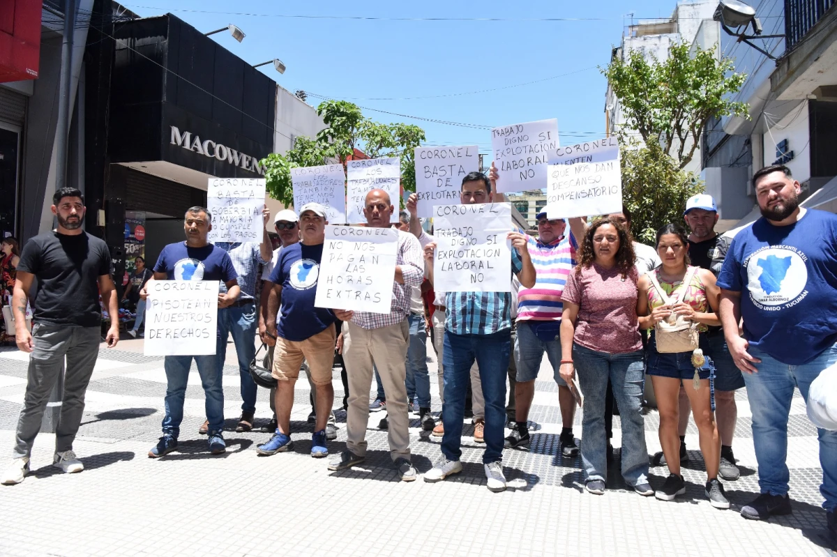 Protesta de empleados de comercio. LA GACETA / ANALÍA JARAMILLO