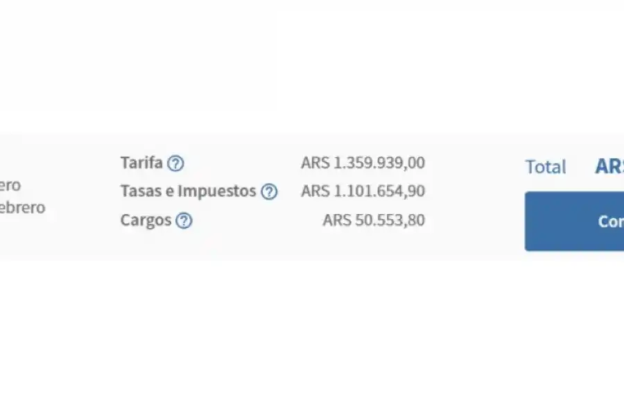 El total a pagar por un vuelo ida y vuelta a Punta Cana de $2.512.147,70.