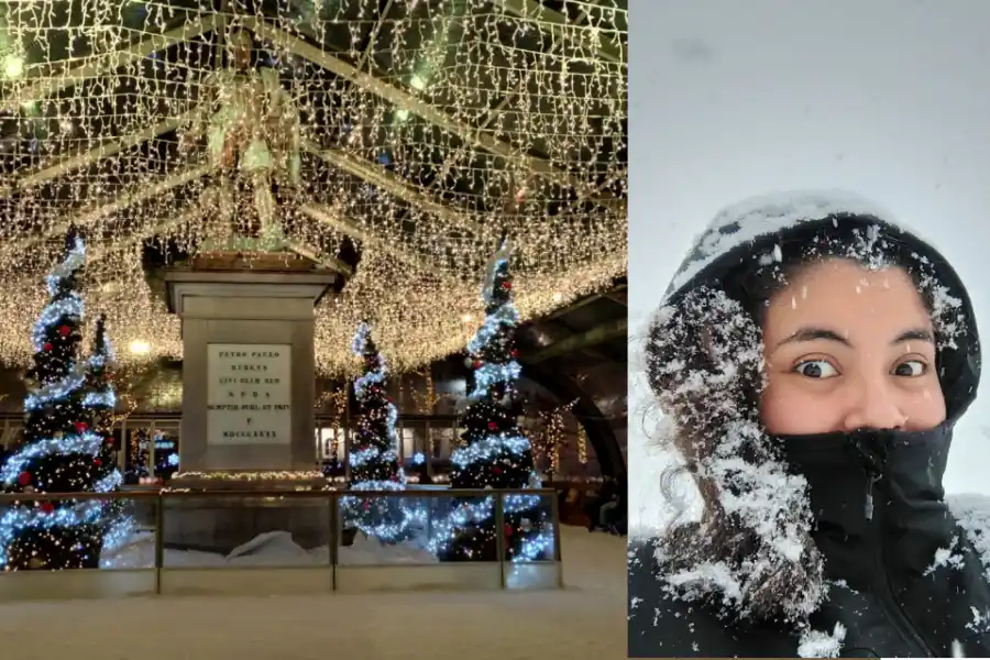 Carla Correa compartió imágenes de una de las pistas de patinaje de los Alpes.