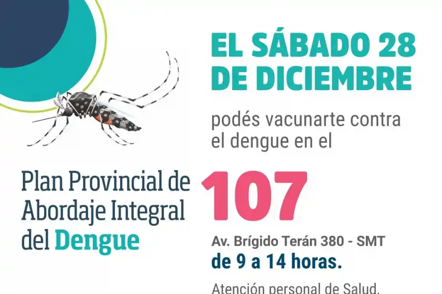 Campaña de vacunación contra el dengue en Tucumán para grupos de riesgo y personas de 10 a 49 años