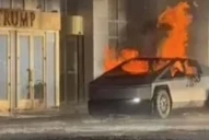 VIDEO. Alarma en Las Vegas: un auto de Tesla explotó frente a la Torre Trump