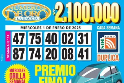 Los Números de Oro de LA GACETA del 1 de enero de 2025