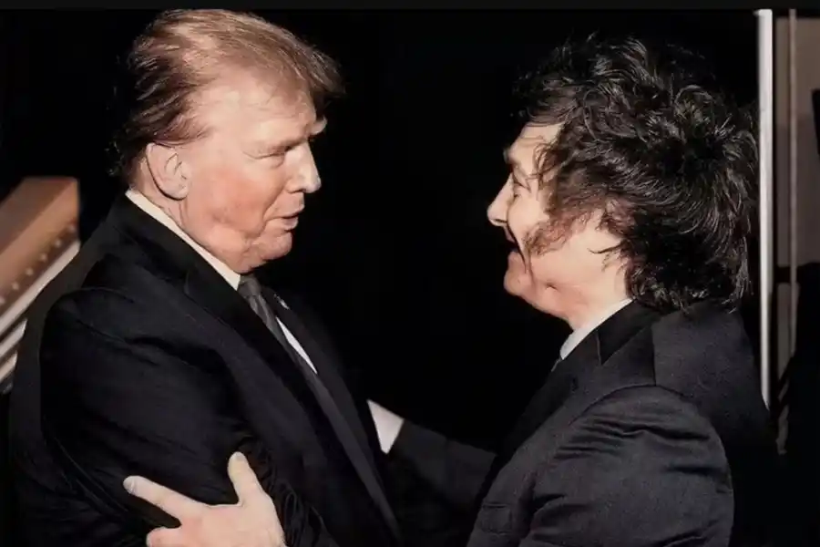 APOYO LOCAL. Milei ya visitó a Trump y viajará para su asunción.