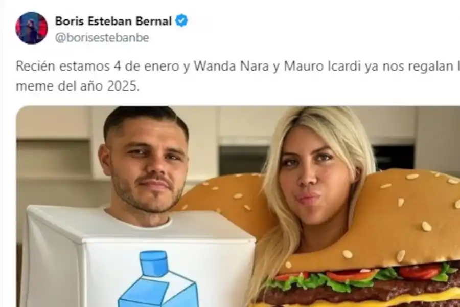 Los usuarios de las redes pusieron a prueba su creatividad a raíz de los chats entre Wanda Nara y Mauro Icardi. FOTO: X