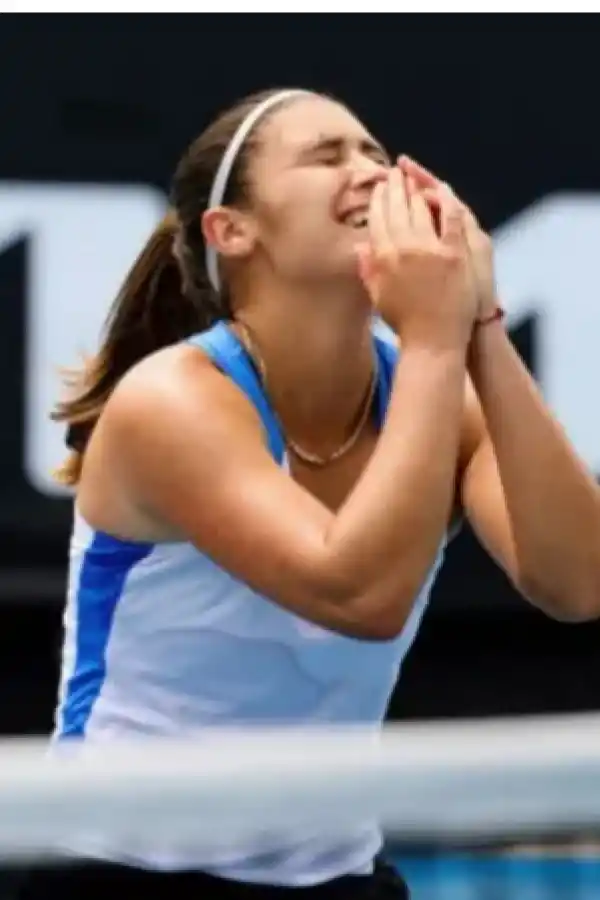 EMOCIÓN. La reacción de la tenista cuando se clasificó al Grand Slam.