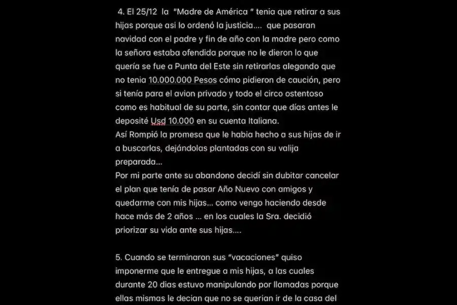 Posteo del descargo de Mauro Icardi.