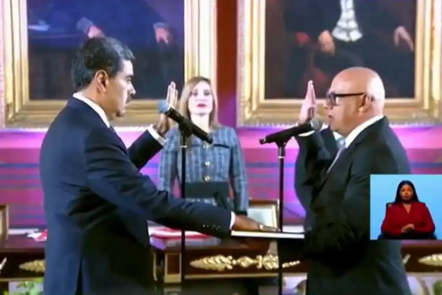 Nicolás Maduro juró para un nuevo período. CAPTURA DE VIDEO