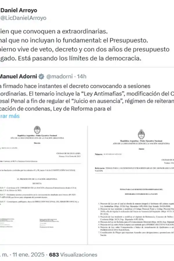 Captura tomada de X/@LicDanielArroyo.